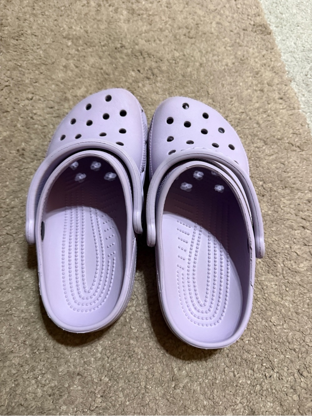 Crocs Classic Kids size youth 4 Lavender Comfort Clogs- Slip-On Shoes